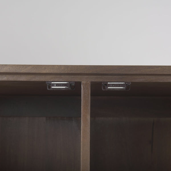 Mercana Astrid Solid Wood Armoire for Stylish Storage in Bedrooms, Offices, or Entryways – Mid-Century Charm 69942