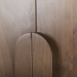 Mercana Astrid Solid Wood Armoire for Stylish Storage in Bedrooms, Offices, or Entryways – Mid-Century Charm 69942