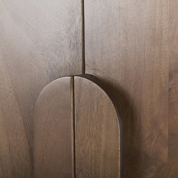 Mercana Astrid Solid Wood Armoire for Stylish Storage in Bedrooms, Offices, or Entryways – Mid-Century Charm 69942