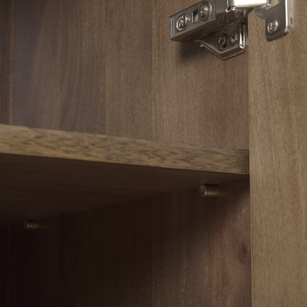 Mercana Astrid Solid Wood Armoire for Stylish Storage in Bedrooms, Offices, or Entryways – Mid-Century Charm 69942