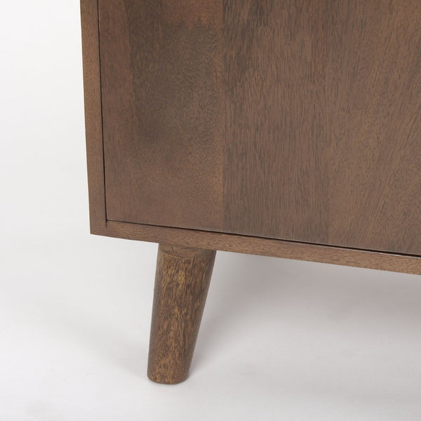 Mercana Lillie Elegant Solid Mango Wood 4-Door Sideboard with Modern Design for Versatile Storage Solutions 69943