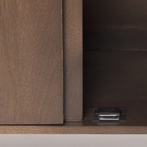 Mercana Lillie Elegant Solid Mango Wood 4-Door Sideboard with Modern Design for Versatile Storage Solutions 69943