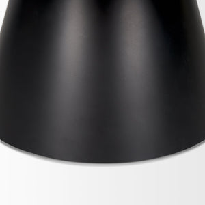 Mercana Mitchell Modern Industrial Coffee Table with Solid Wood Top and Sturdy Pedestal Base for Living Spaces 69907-AB