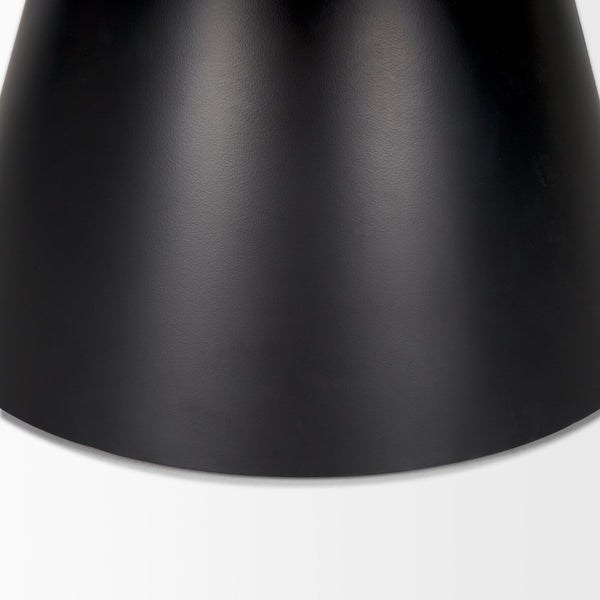 Mercana Mitchell Modern Industrial Coffee Table with Solid Wood Top and Sturdy Pedestal Base for Living Spaces 69907-AB