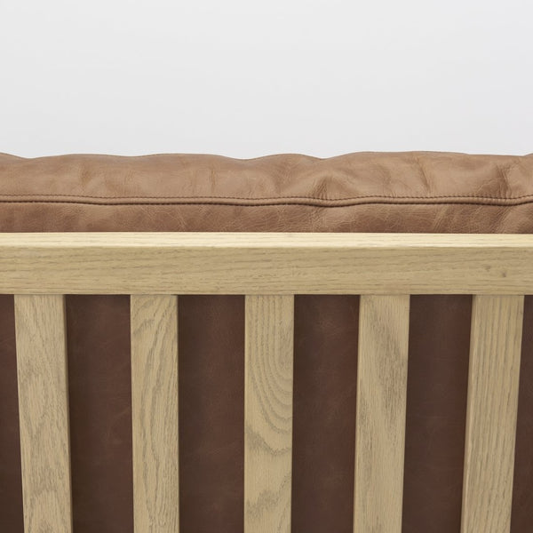 Mercana Raeleigh Contemporary Faux Leather Accent Chair for Stylish Living Rooms and Home Offices Cognac Leather | Light Brown Wood 69989