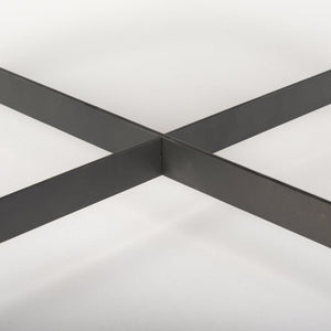 Mercana Marquisa Industrial-Style Coffee Table with Mango Wood Top and Sturdy Iron Frame for Modern Living Spaces Brown Wood | Black Metal | Small 70061