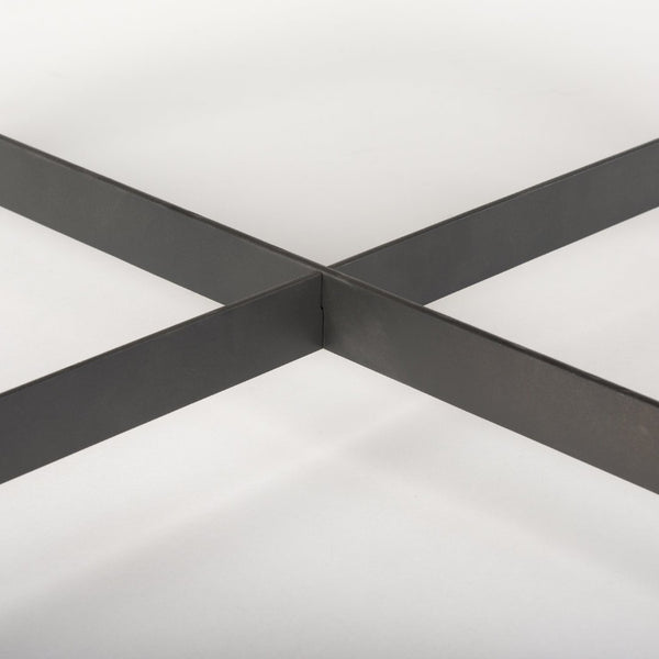 Mercana Marquisa Industrial-Style Coffee Table with Mango Wood Top and Sturdy Iron Frame for Modern Living Spaces Brown Wood | Black Metal | Small 70061