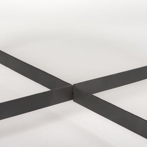 Mercana Marquisa Industrial-Style Coffee Table with Mango Wood Top and Sturdy Iron Frame for Modern Living Spaces Brown Wood | Black Metal | Large 70062