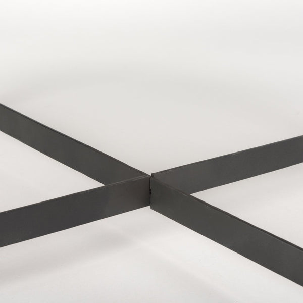 Mercana Marquisa Industrial-Style Coffee Table with Mango Wood Top and Sturdy Iron Frame for Modern Living Spaces Brown Wood | Black Metal | Large 70062