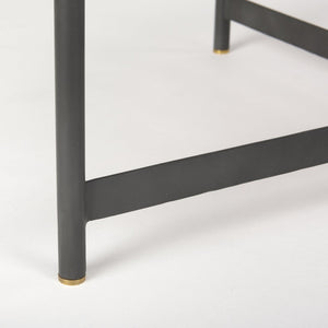 Mercana Marquisa Industrial-Style Coffee Table with Mango Wood Top and Sturdy Iron Frame for Modern Living Spaces Brown Wood | Black Metal | Large 70062