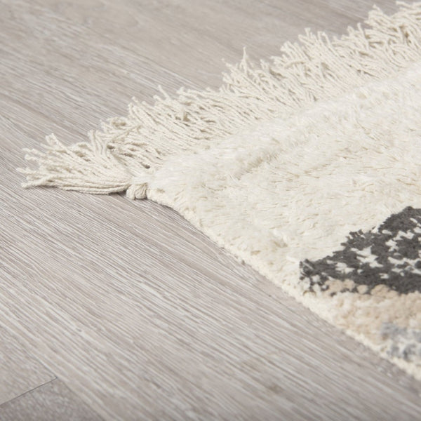 Mercana Carla Cotton Area Rug - Earthy Neutrals with Boho Charm for Cozy Living Spaces and Bedrooms Patterned | 120.0L 69764