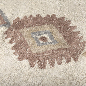 Mercana Carla Cotton Area Rug - Earthy Neutrals with Boho Charm for Cozy Living Spaces and Bedrooms Patterned | 120.0L 69764