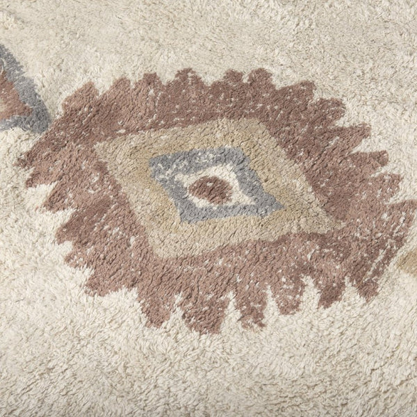 Mercana Carla Cotton Area Rug - Earthy Neutrals with Boho Charm for Cozy Living Spaces and Bedrooms Patterned | 120.0L 69764