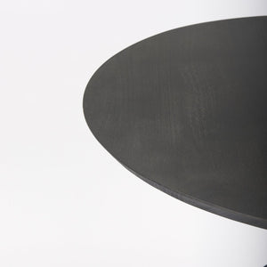 Mercana Maxwell Modern Bistro Table - Stylish Round Mango Wood Top with Black Iron Pedestal for Compact Spaces 32" Black-Brown Wood Top | Black Metal Base 69926-AB