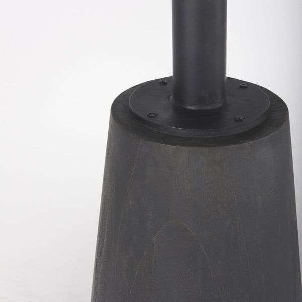 Mercana Maxwell Modern Bistro Table - Stylish Round Mango Wood Top with Black Iron Pedestal for Compact Spaces 32" Black-Brown Wood Top | Black Metal Base 69926-AB