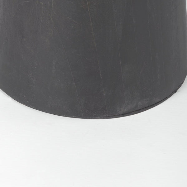 Mercana Maxwell Modern Bistro Table - Stylish Round Mango Wood Top with Black Iron Pedestal for Compact Spaces 32" Black-Brown Wood Top | Black Metal Base 69926-AB