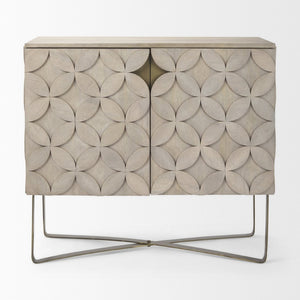 Mercana Excelsior Glamorous Accent Cabinet with Sculptural Star-in-Circle Design for Modern Living Spaces 69929