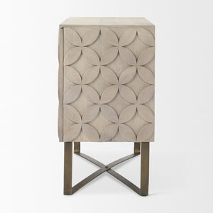 Mercana Excelsior Glamorous Accent Cabinet with Sculptural Star-in-Circle Design for Modern Living Spaces 69929