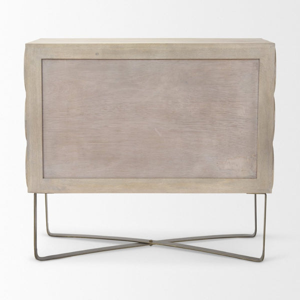 Mercana Excelsior Glamorous Accent Cabinet with Sculptural Star-in-Circle Design for Modern Living Spaces 69929