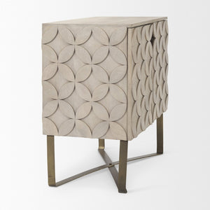 Mercana Excelsior Glamorous Accent Cabinet with Sculptural Star-in-Circle Design for Modern Living Spaces 69929