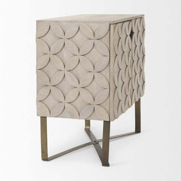 Mercana Excelsior Glamorous Accent Cabinet with Sculptural Star-in-Circle Design for Modern Living Spaces 69929