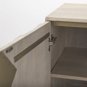 Mercana Excelsior Glamorous Accent Cabinet with Sculptural Star-in-Circle Design for Modern Living Spaces 69929