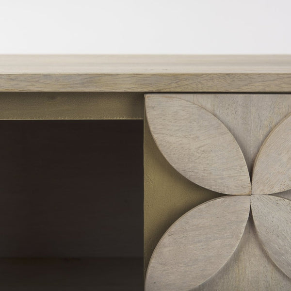 Mercana Excelsior Glamorous Accent Cabinet with Sculptural Star-in-Circle Design for Modern Living Spaces 69929