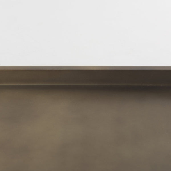 Mercana Shay Aluminium Tray - Chic Matte Gold Accent for Modern Tabletop Decor and Versatile Organization Medium | 17" L 69947