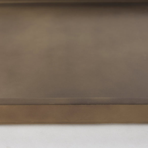 Mercana Shay Aluminium Tray - Chic Matte Gold Accent for Modern Tabletop Decor and Versatile Organization Medium | 17" L 69947