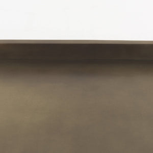 Mercana Shay Aluminium Tray - Chic Matte Gold Accent for Modern Tabletop Decor and Versatile Organization Large | 22" L 69948