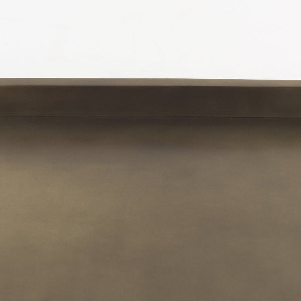 Mercana Shay Aluminium Tray - Chic Matte Gold Accent for Modern Tabletop Decor and Versatile Organization Large | 22" L 69948