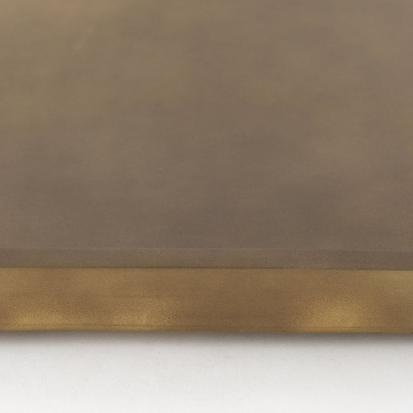 Mercana Shay Aluminium Tray - Chic Matte Gold Accent for Modern Tabletop Decor and Versatile Organization Large | 22" L 69948