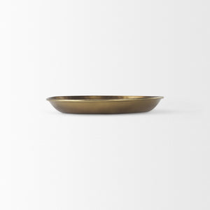 Mercana Eagan Elegant Burnished Brass Tray - Stylish Aluminum Centerpiece for Modern Home Décor & Organization Brass Aluminium |  16.0L 69949