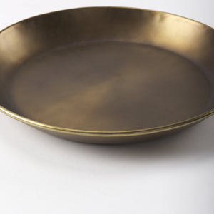 Mercana Eagan Elegant Burnished Brass Tray - Stylish Aluminum Centerpiece for Modern Home Décor & Organization Brass Aluminium |  16.0L 69949