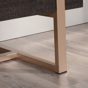 English Elm Credenza, Sleek Black Finish With Gold Base - Stylish Storage For Tvs Up To 65" In Living Rooms & Offices B356P367863