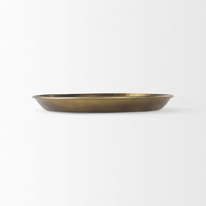 Mercana Eagan Elegant Burnished Brass Tray - Stylish Aluminum Centerpiece for Modern Home Décor & Organization Brass Aluminium |  20.0L 69950
