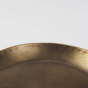 Mercana Eagan Elegant Burnished Brass Tray - Stylish Aluminum Centerpiece for Modern Home Décor & Organization Brass Aluminium |  20.0L 69950