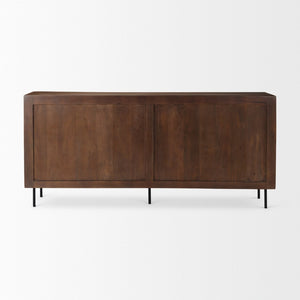 Mercana Lance Solid Wood Sideboard with Curved Design, Ample Storage, and Contemporary Style for Modern Spaces 69960