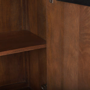 Mercana Lance Solid Wood Sideboard with Curved Design, Ample Storage, and Contemporary Style for Modern Spaces 69960