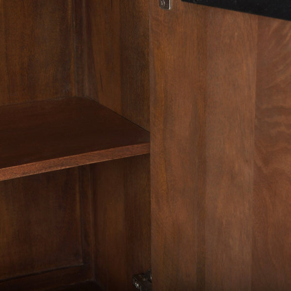 Mercana Lance Solid Wood Sideboard with Curved Design, Ample Storage, and Contemporary Style for Modern Spaces 69960