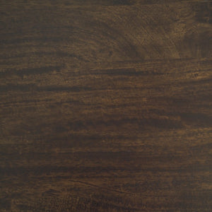 Mercana Viktor 55"L Solid Mango Wood Coffee Table - Scandinavian Design with Elongated Oval Top & T-Legs Dark Brown Wood | 55L 69963