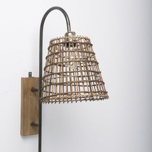 Mercana Kiley Modern Industrial Wall Sconce with Cozy Brown Shade for Ambient Illumination in Any Room 70045