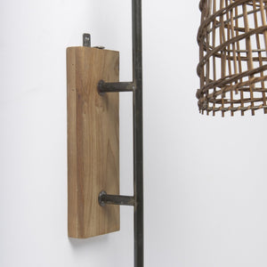 Mercana Kiley Modern Industrial Wall Sconce with Cozy Brown Shade for Ambient Illumination in Any Room 70045