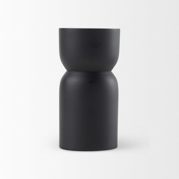 Mercana Malta Aluminum Candle Holder - Modern Dark Gold Accent for Elegant Home Decor and Tabletop Display Black Metal | 5" 70059