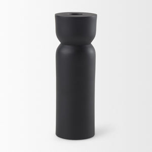 Mercana Malta Aluminum Candle Holder - Modern Dark Gold Accent for Elegant Home Decor and Tabletop Display Black Metal | 7.5" 70060