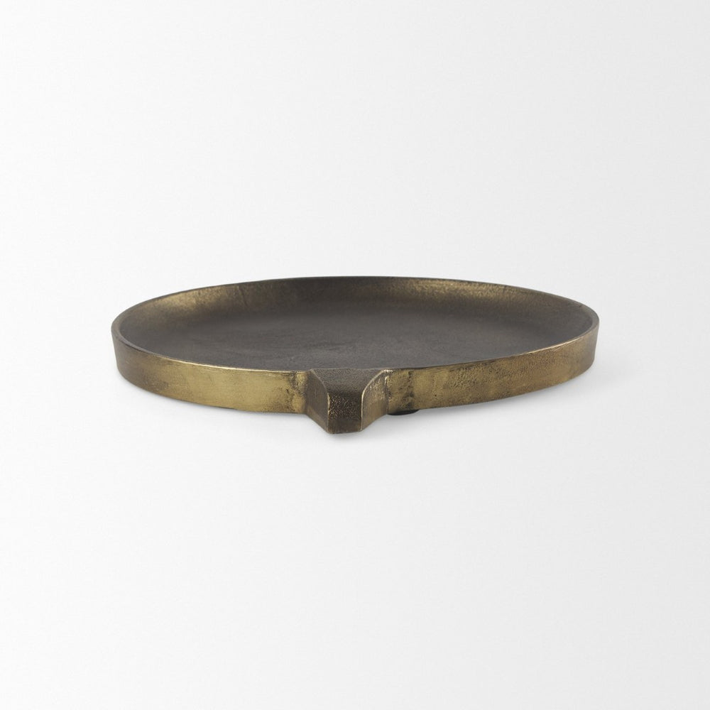 Mercana Marlowe Tray - Rustic Elegance in Antiqued Matte Gold for Serving, Display, or Organizing Items Aluminum | Small 69852