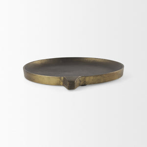 Mercana Marlowe Tray - Rustic Elegance in Antiqued Matte Gold for Serving, Display, or Organizing Items Aluminum | Small 69852