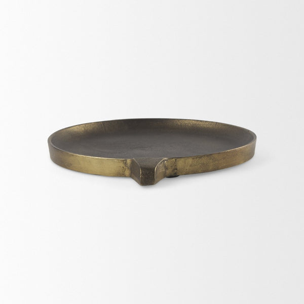 Mercana Marlowe Tray - Rustic Elegance in Antiqued Matte Gold for Serving, Display, or Organizing Items Aluminum | Small 69852