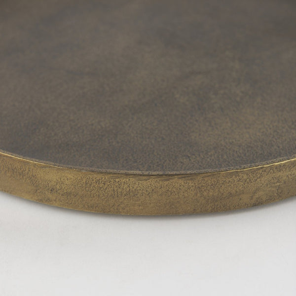 Mercana Marlowe Tray - Rustic Elegance in Antiqued Matte Gold for Serving, Display, or Organizing Items Aluminum | Small 69852