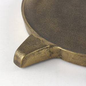 Mercana Marlowe Tray - Rustic Elegance in Antiqued Matte Gold for Serving, Display, or Organizing Items Aluminum | Small 69852